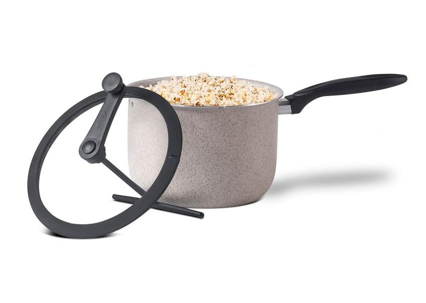 Panela Pipoqueira Brinox de Alumínio com Tampa de Vidro 5,5L 22cm Vanilla Ceramic Life Pic Poc