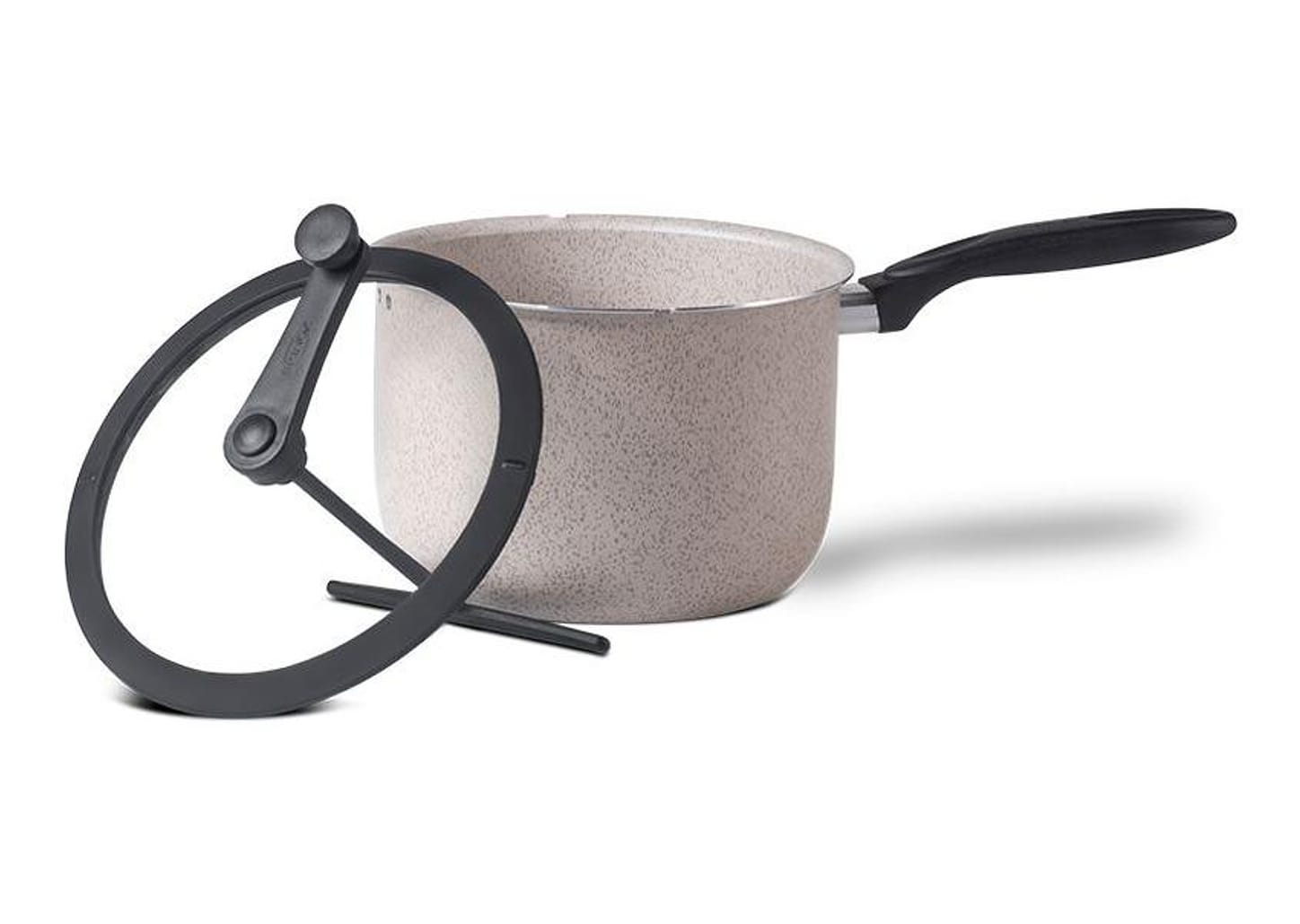 Panela Pipoqueira Brinox de Alumínio com Tampa de Vidro 5,5L 22cm Vanilla Ceramic Life Pic Poc