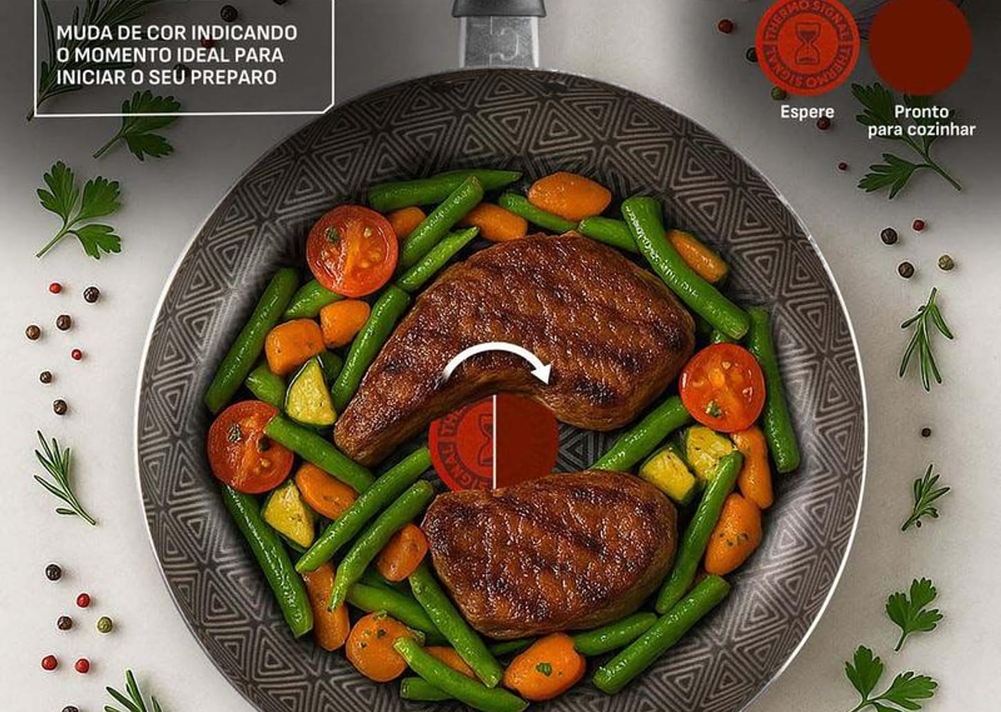 Jogo de Panelas Rochedo Antiaderente de Alumínio Vermelho 11 Peças Facilita