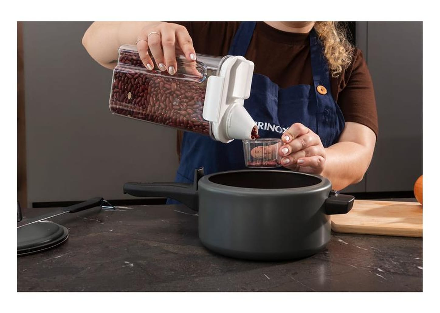 Panela de Pressão Brinox 3L Cinza Ceramic Life Vapt