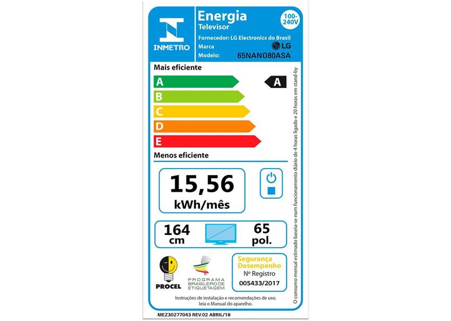 Smart TV 65" LG 4K Ultra HD NanoCell 65NANO80ASA webOS 2025