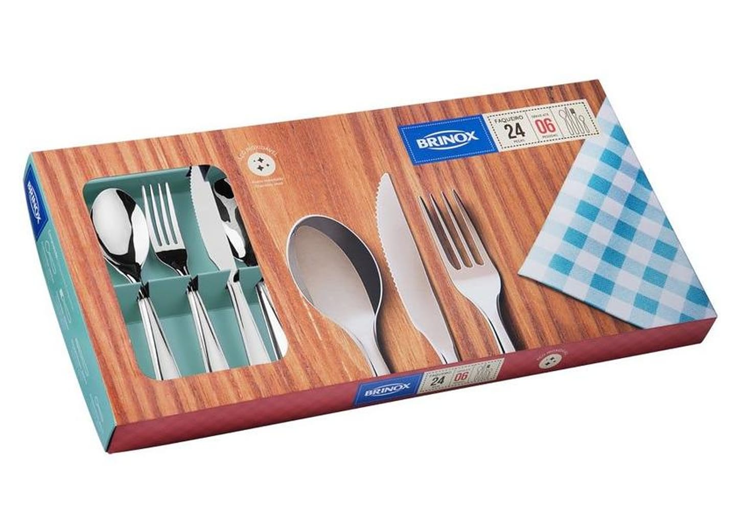 Faqueiro Brinox Lyon 5101/102 Inox 24 Peças