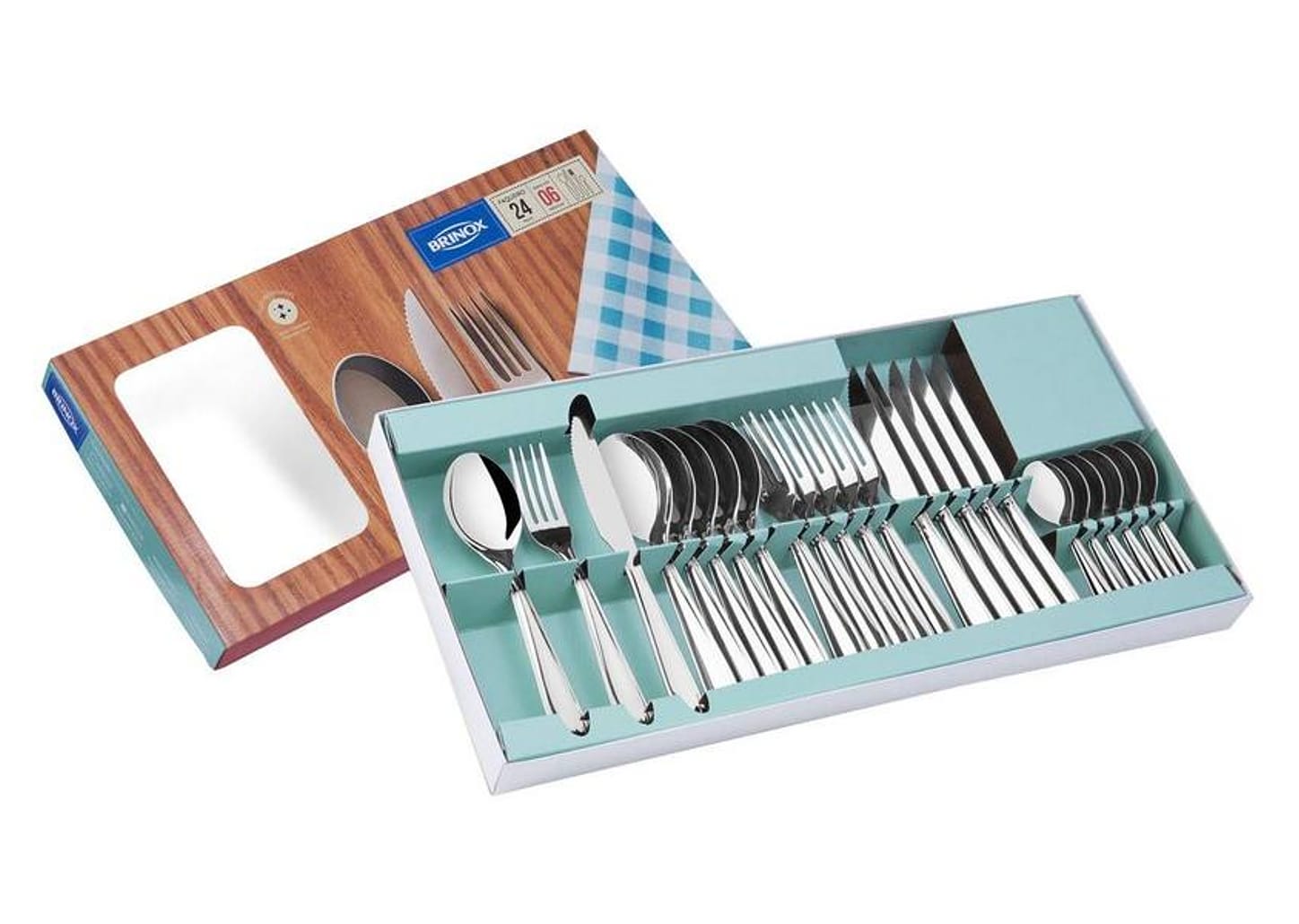 Faqueiro Brinox Lyon 5101/102 Inox 24 Peças