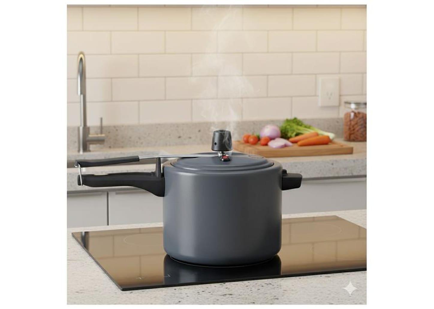 Panela de Pressão Brinox 7,5L Cinza Ceramic Life Vapt