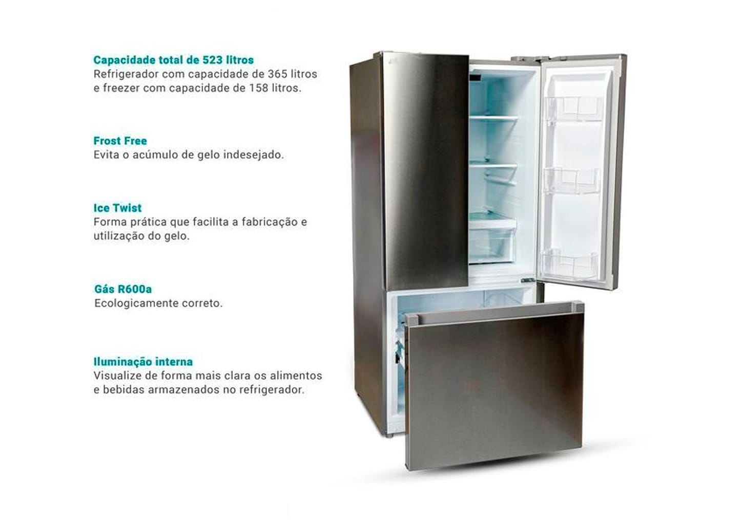 Geladeira/Refrigerador Philco Frost Free French Door 523L PRF53A