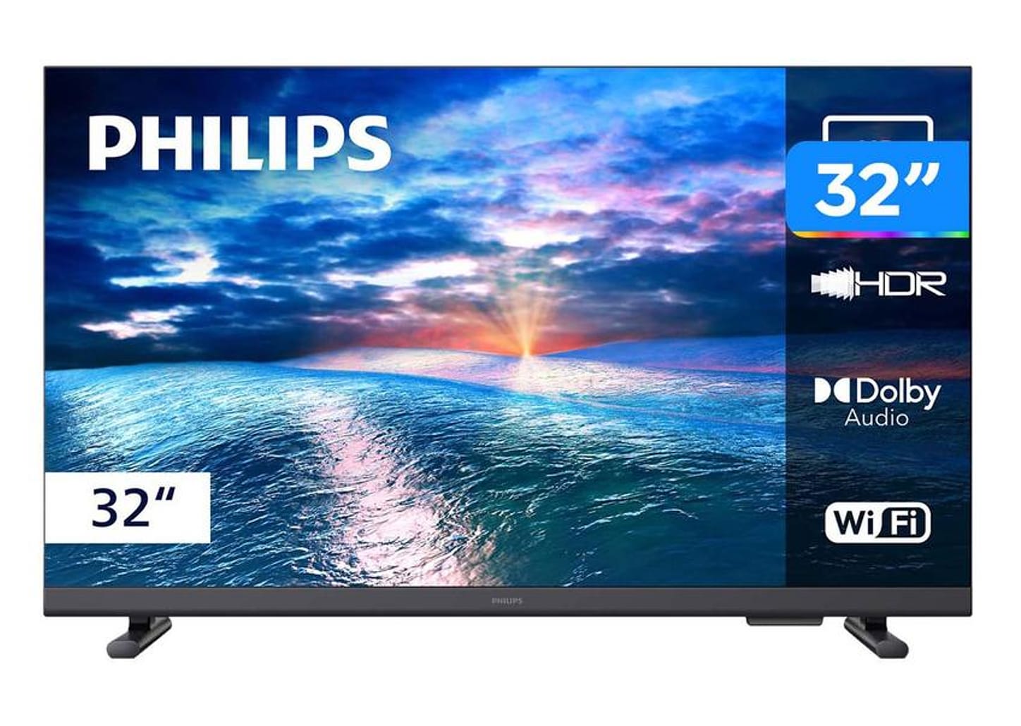 Smart TV 32" Philips HD DLED 6910 32PHG6910/78 Titan OS 2025