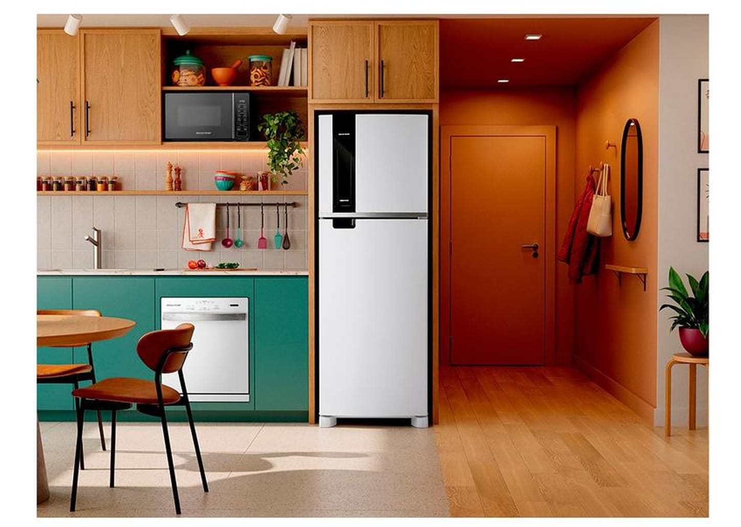 Geladeira/Refrigerador Brastemp Frost Free Duplex Branco 385L BRM46MB