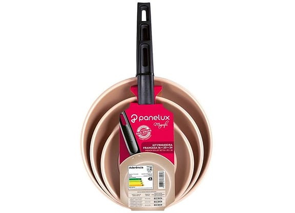 Conjunto de Frigideiras Antiaderente Panelux Magnific Cereja 3 Peças
