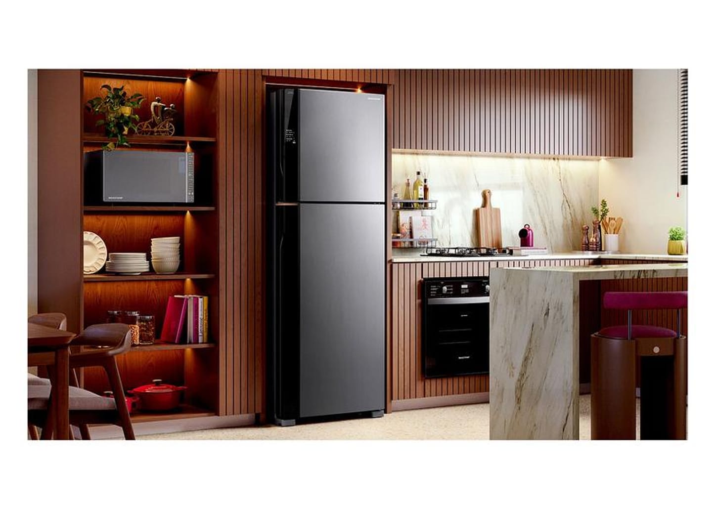 Geladeira/Refrigerador Brastemp Frost Free Duplex Inox 512L BRM62AK Bivolt