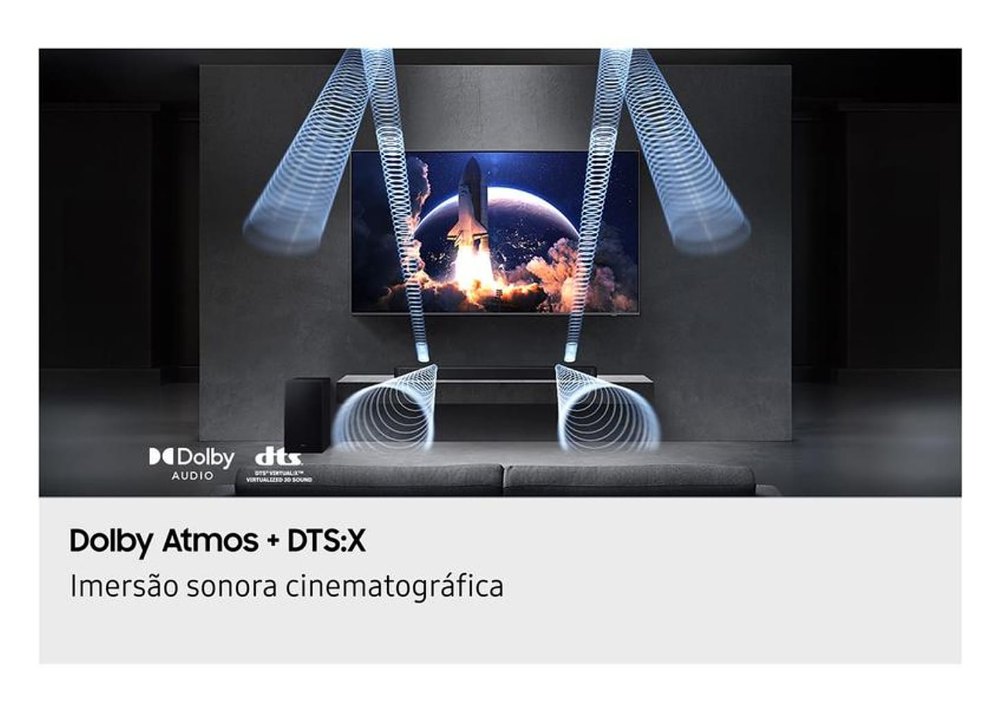 Soundbar Samsung HW-Q600F 3.1.2 Canais Bluetooth com Subwoofer 380W Preto