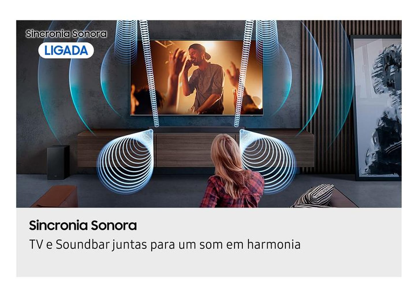 Soundbar Samsung HW-Q600F 3.1.2 Canais Bluetooth com Subwoofer 380W Preto