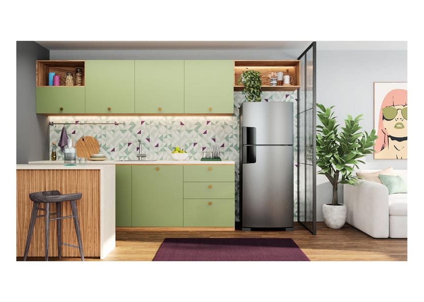 Geladeira/Refrigerador Consul Frost Free Duplex Inox 412L CRM50MK