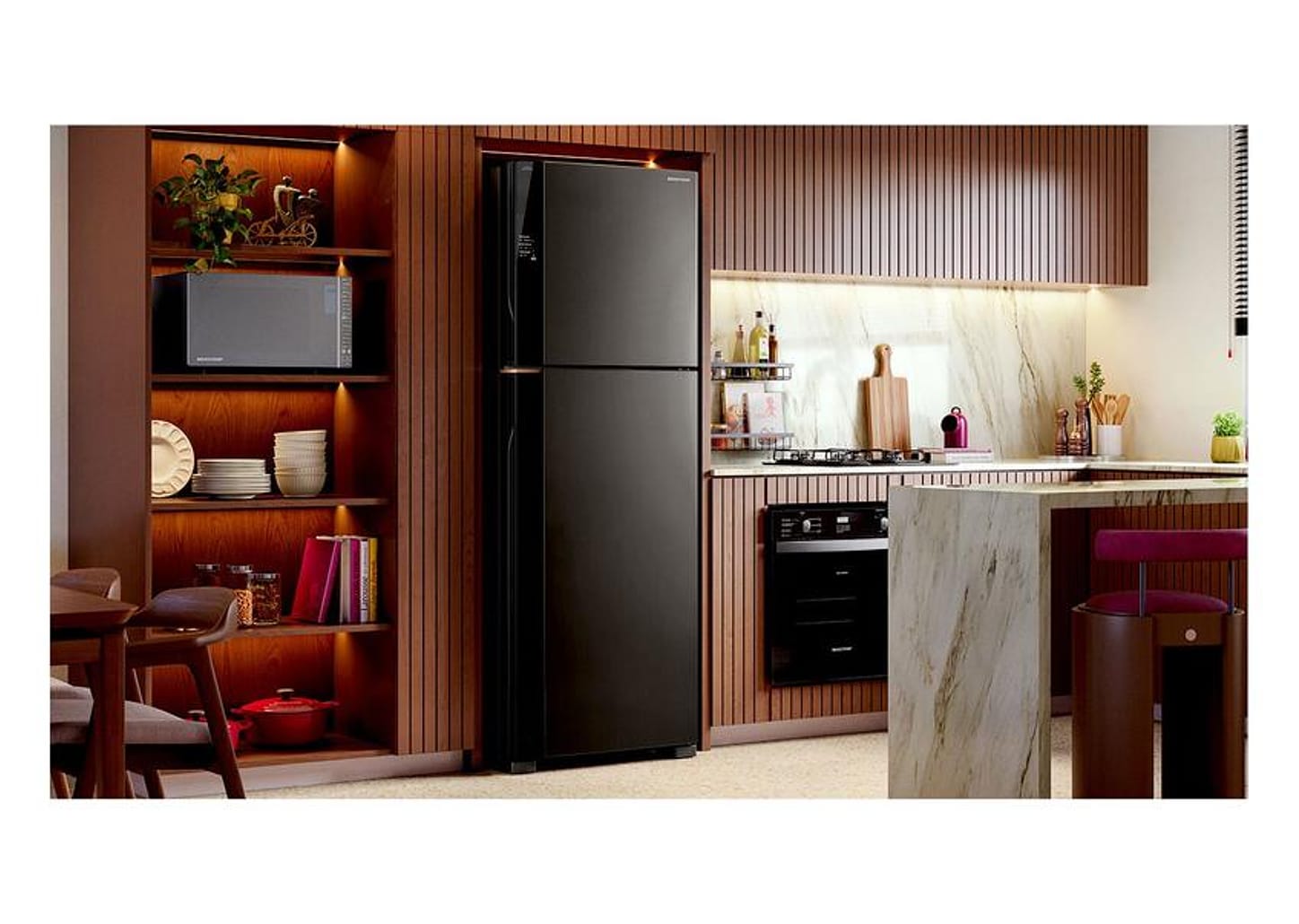 Geladeira/Refrigerador Brastemp Frost Free Duplex Black Inox 512L BRM62AE Bivolt