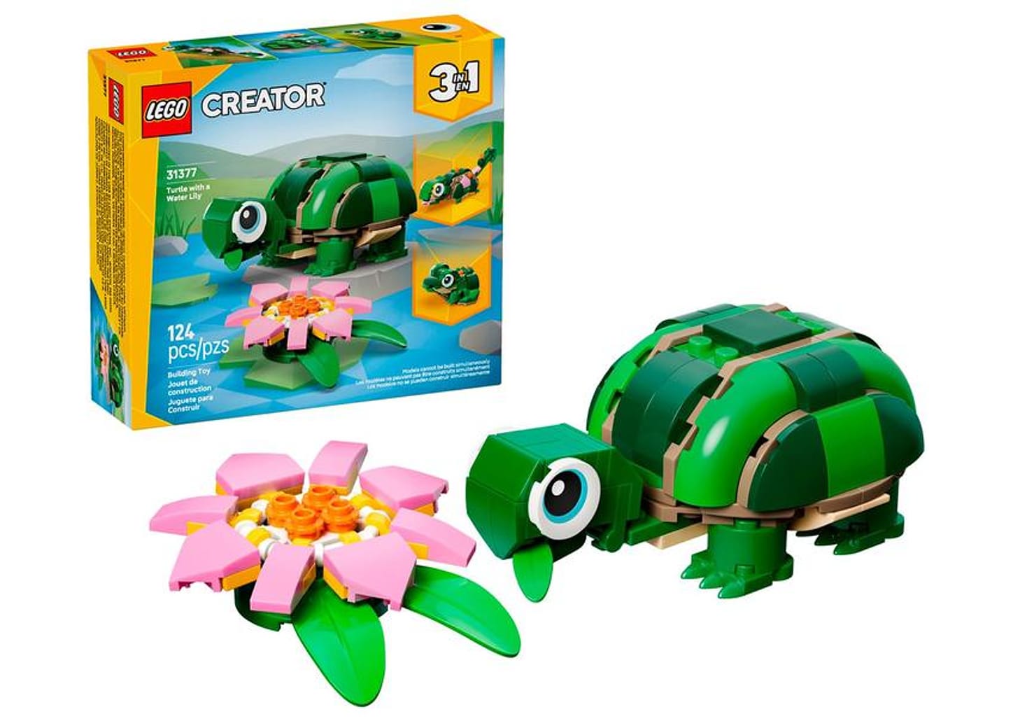 LEGO Creator 3 em 1 Tartaruga com Flor de Lírio