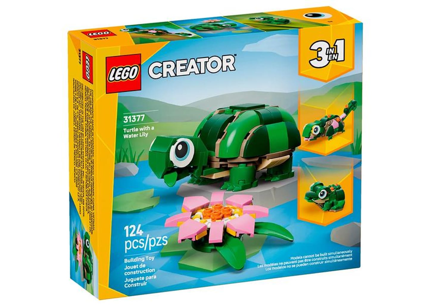 LEGO Creator 3 em 1 Tartaruga com Flor de Lírio