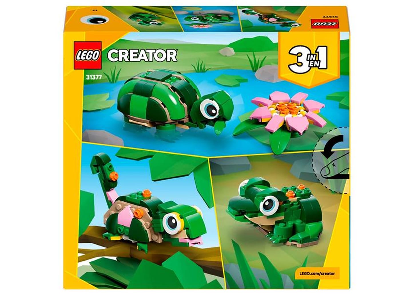 LEGO Creator 3 em 1 Tartaruga com Flor de Lírio