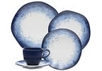 Aparelho de Jantar e Chá 20 Peças Oxford de Porcelana Azul Ryo Galápagos
