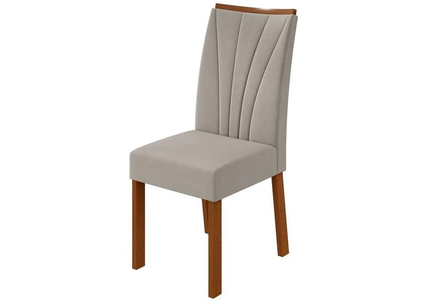 Mesa de Jantar 6 Cadeiras Retangular Frassino e Off White Móveis Lopas Apogeu