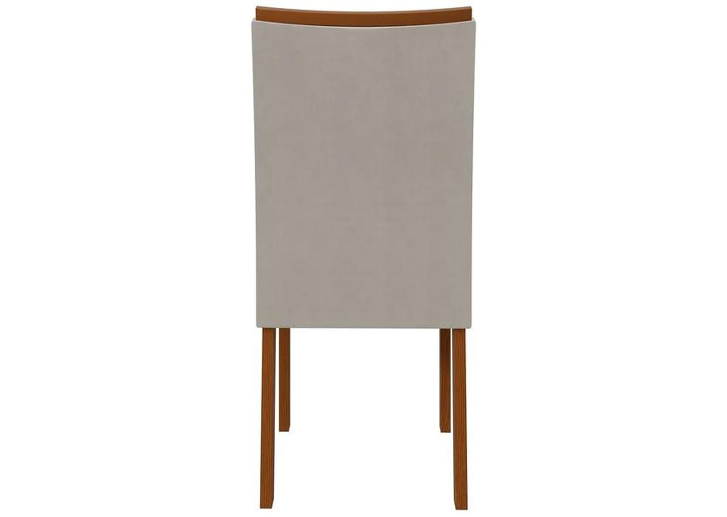 Mesa de Jantar 6 Cadeiras Retangular Frassino e Off White Móveis Lopas Apogeu