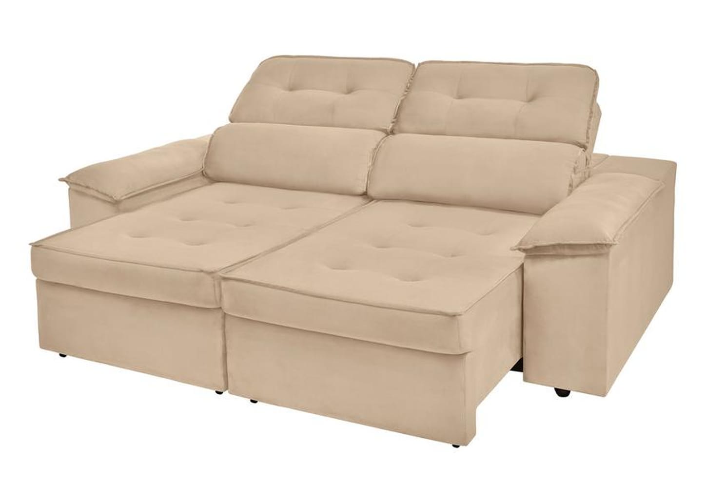 Sofá 3 Lugares Retrátil Reclinável Veludo Kratos SMP