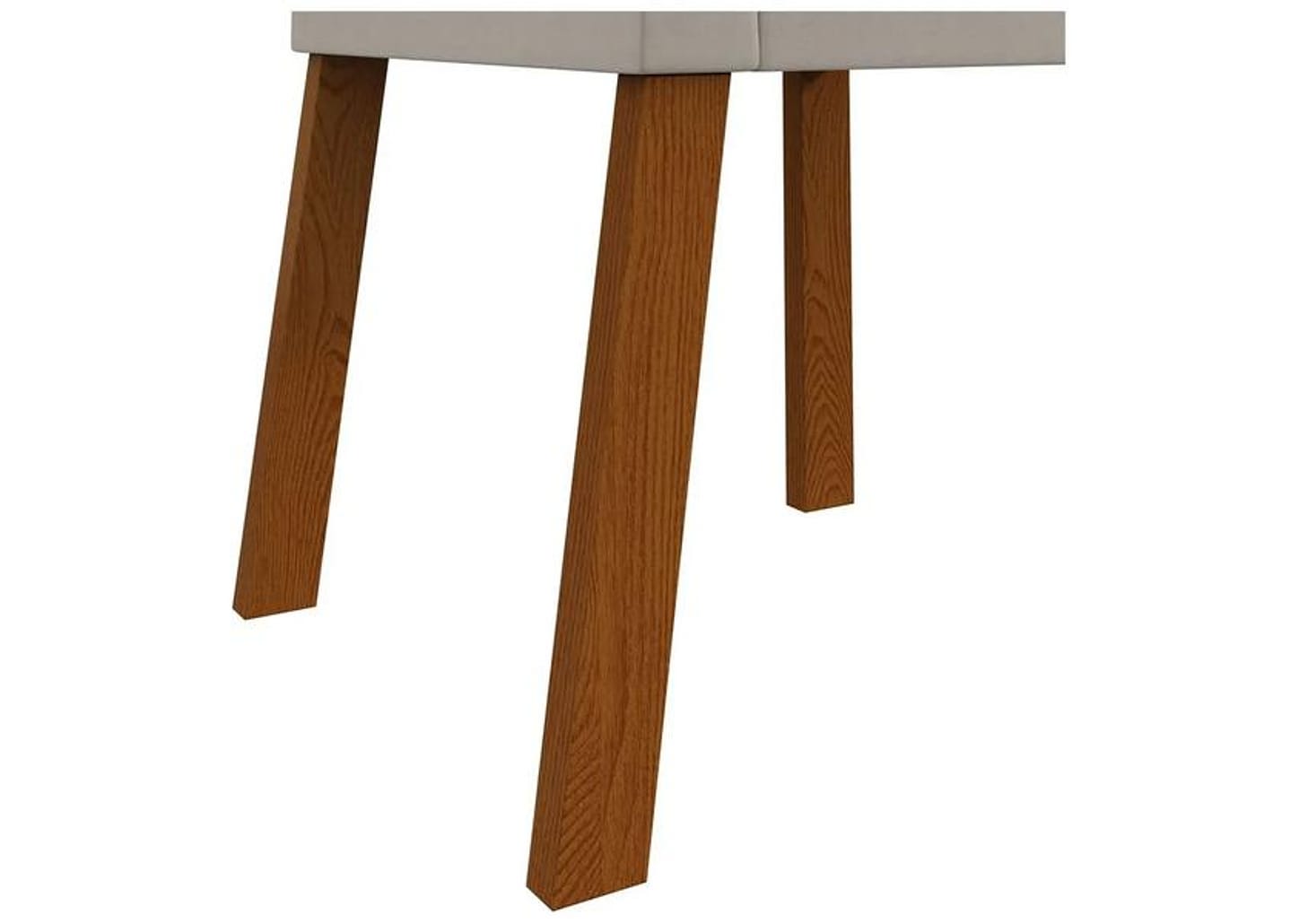 Mesa de Jantar 6 Cadeiras Retangular Frassino e Off White Móveis Lopas Apogeu