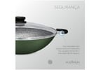 Panela Wok Antiaderente Panelux de Alumínio Maximum Stone Verde 32cm