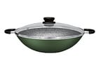 Panela Wok Antiaderente Panelux de Alumínio Maximum Stone Verde 32cm