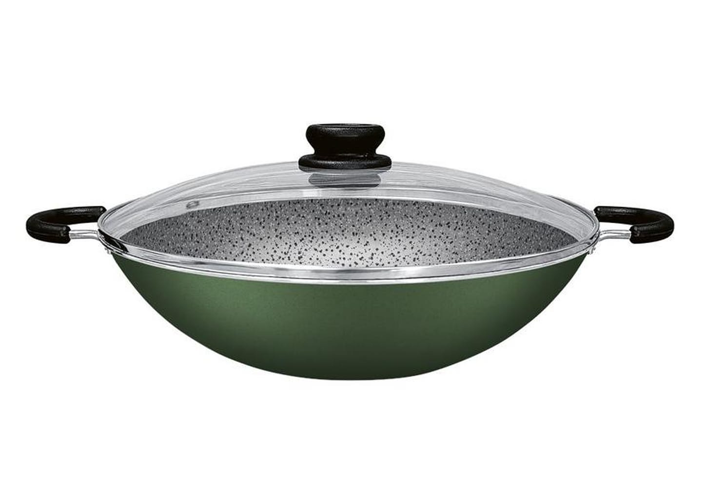 Panela Wok Antiaderente Panelux de Alumínio Maximum Stone Verde 32cm