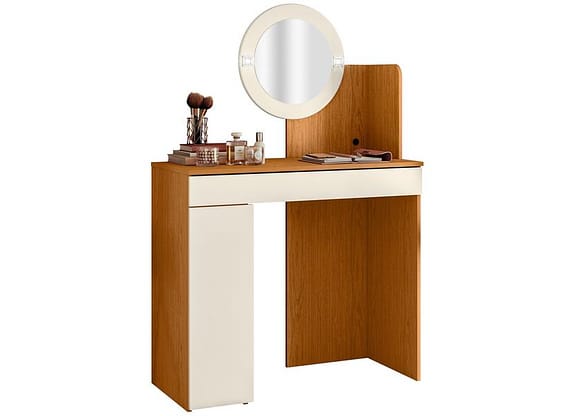 Penteadeira com Espelho e LED Móveis Albatroz Aurea