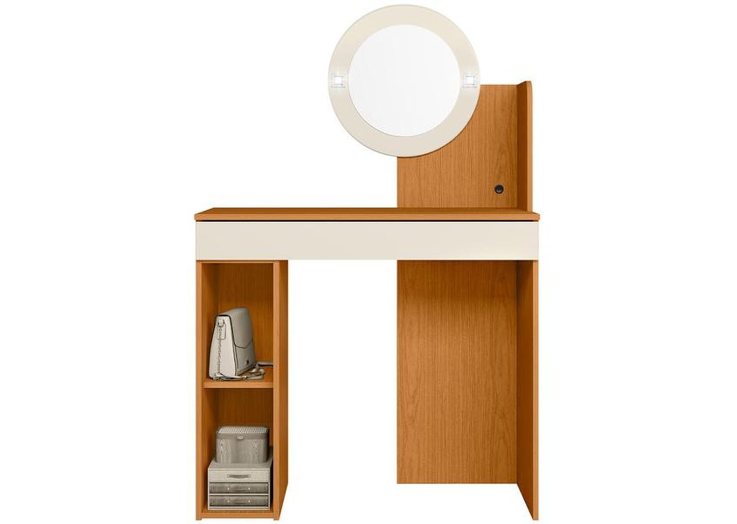 Penteadeira com Espelho e LED Móveis Albatroz Aurea
