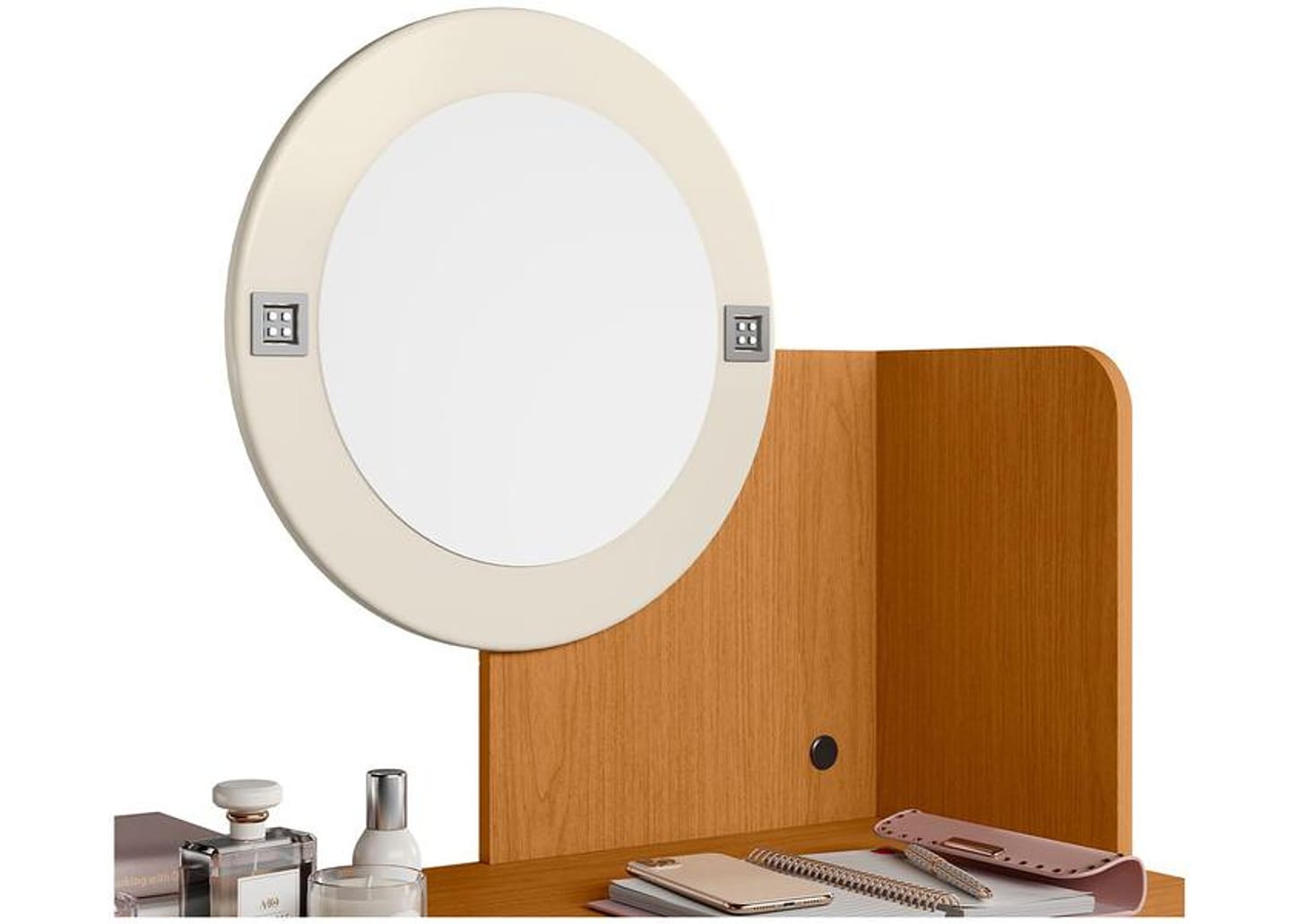 Penteadeira com Espelho e LED Móveis Albatroz Aurea