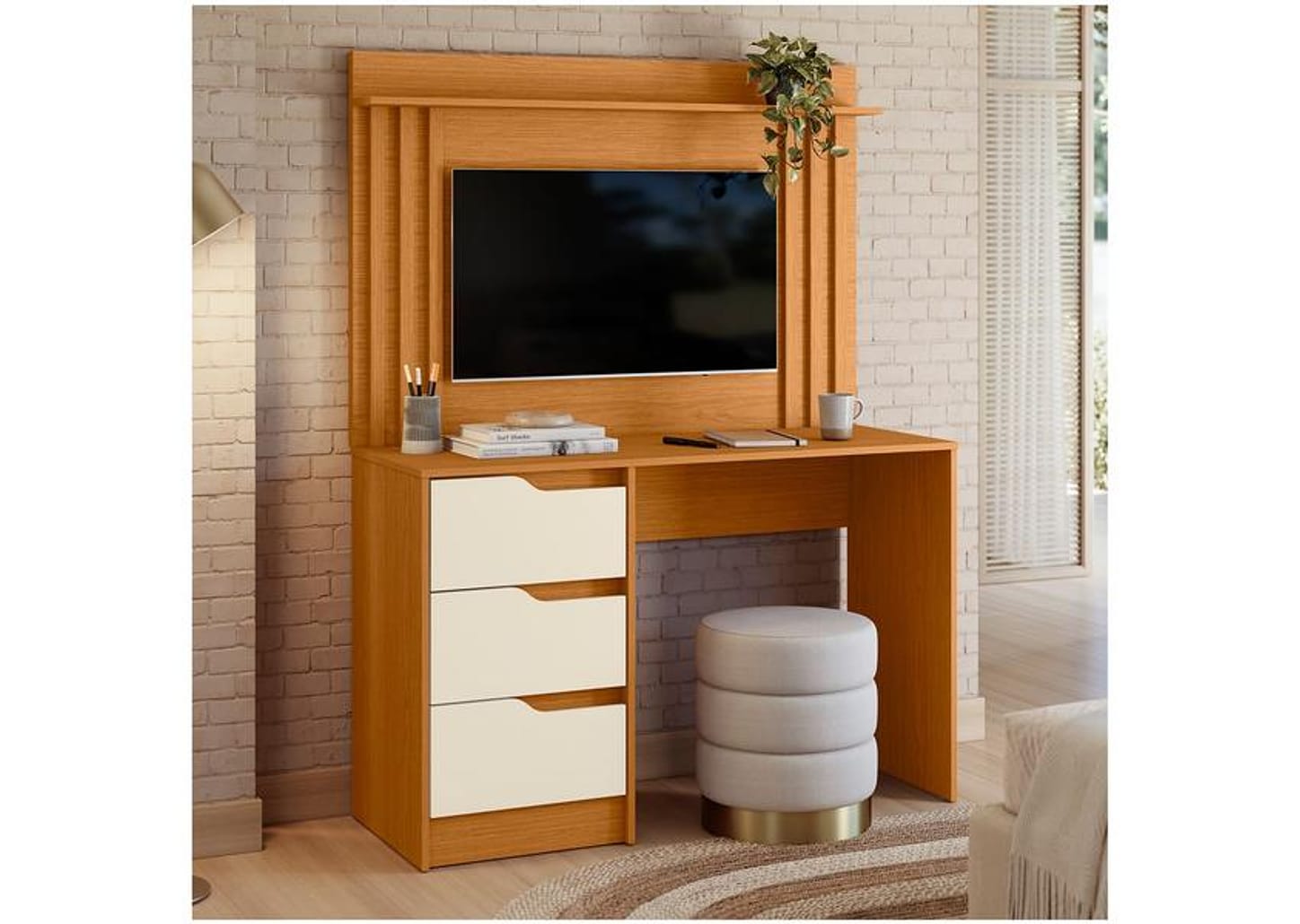 Escrivaninha 3 Gavetas Móveis Albatroz Mimo Doble