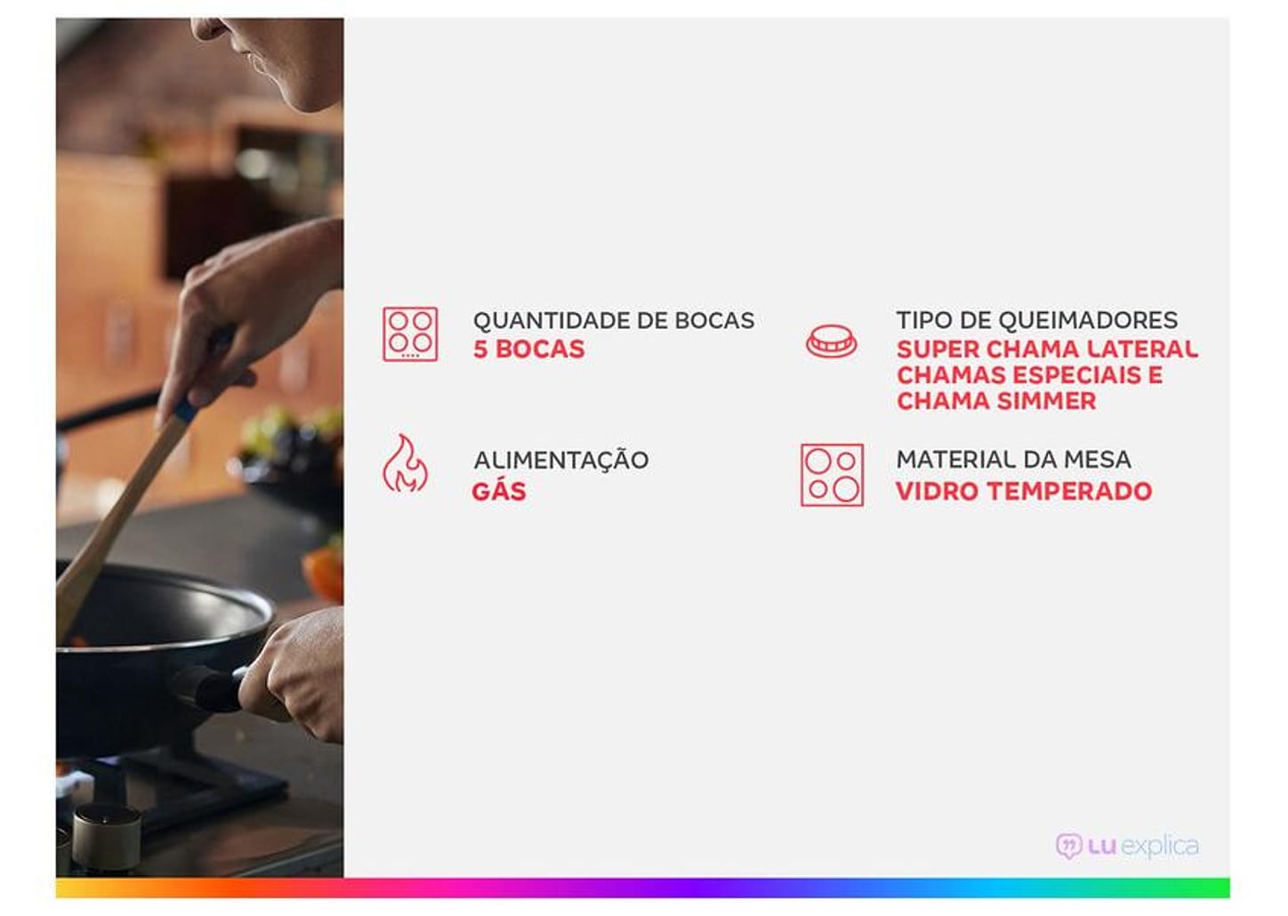 Cooktop 5 Bocas a Gás Brastemp GLP Preto Superautomático BDS85AE