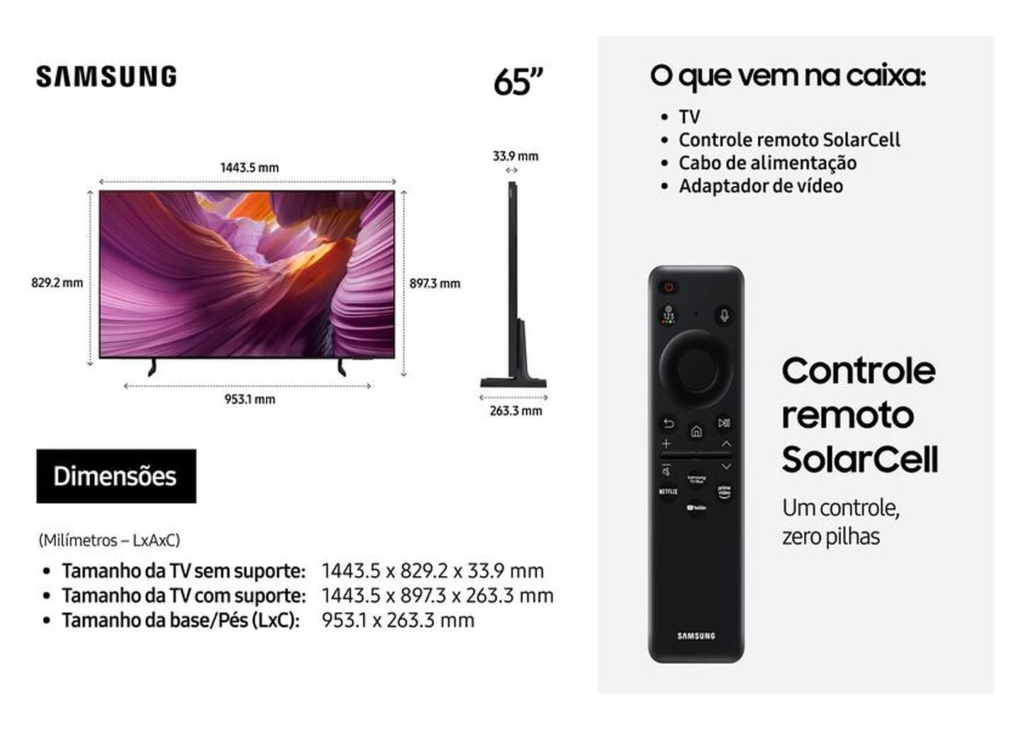 Smart TV 65" Samsung 4K OLED S85F QN65S85FAGXZD Tizen 2025