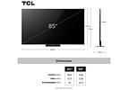 Smart TV 85" TCL 4K UHD Mini LED C8K 85C8K Google TV 2025