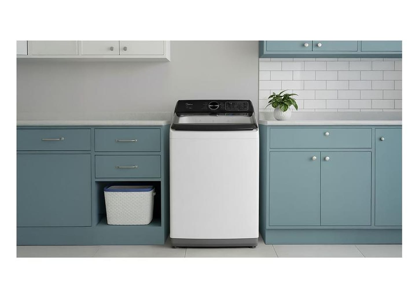 Lavadora de Roupas Midea 12kg 10 Programas de Lavagem Branco Wave Impeller MAV04W120/WKBR05