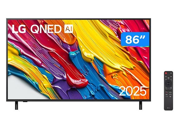 Smart TV 86" LG 4K Ultra HD QNED 86QNED82ASG webOS 25 α7 AI Processor 4K Gen8 Alexa 3 HDMI
