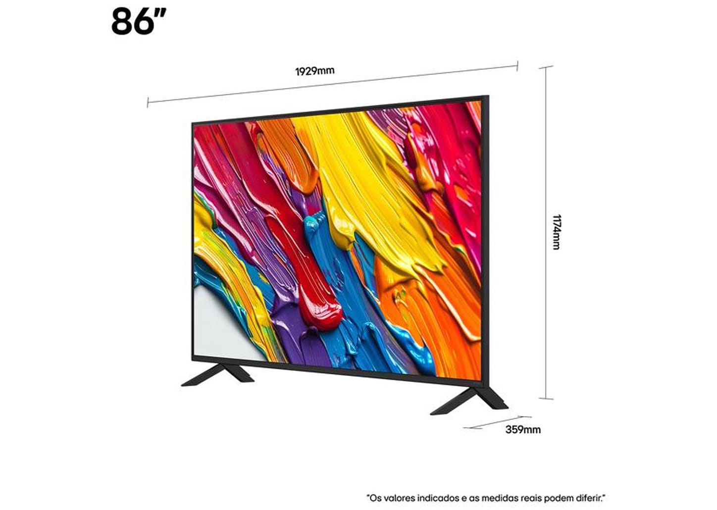 Smart TV 86" LG 4K Ultra HD QNED 86QNED82ASG webOS 25 α7 AI Processor 4K Gen8 Alexa 3 HDMI