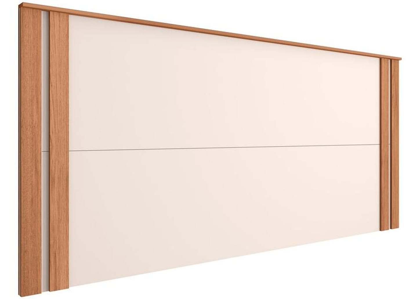 Cabeceira Casal Caemmun Éden Off White e Freijó