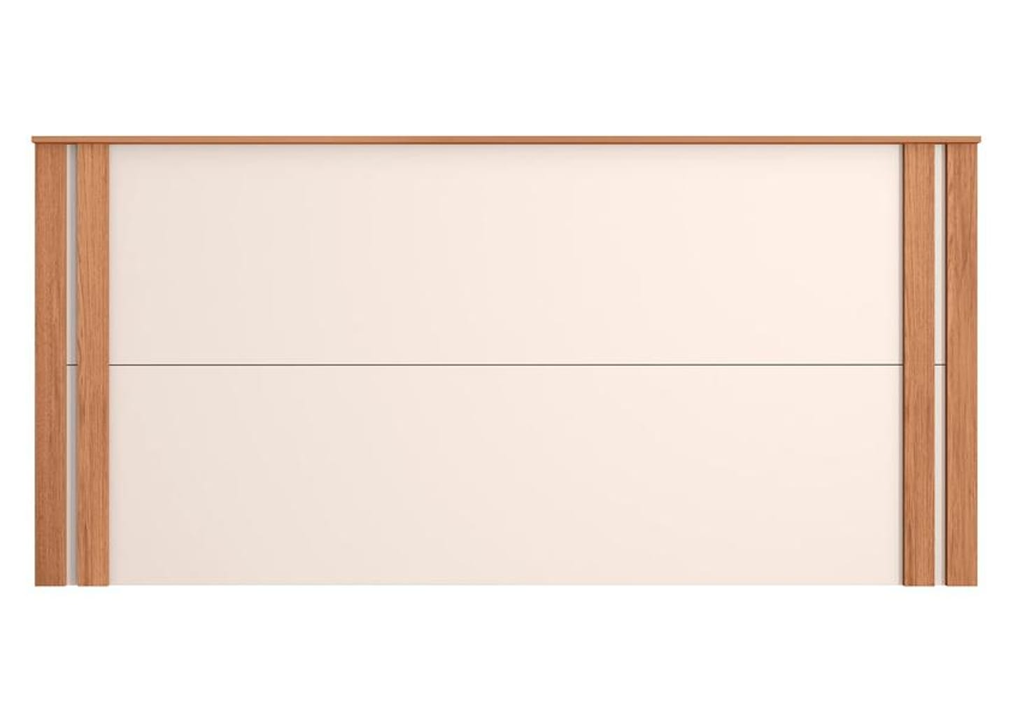 Cabeceira Casal Caemmun Éden Off White e Freijó