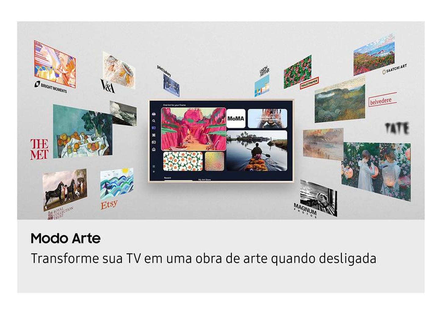 Smart TV 43" Samsung 4K The Frame LS03F Tizen QN43LS03FAGXZD 2025