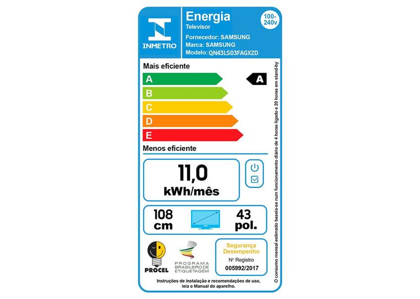 Smart TV 43" Samsung 4K The Frame LS03F Tizen QN43LS03FAGXZD 2025