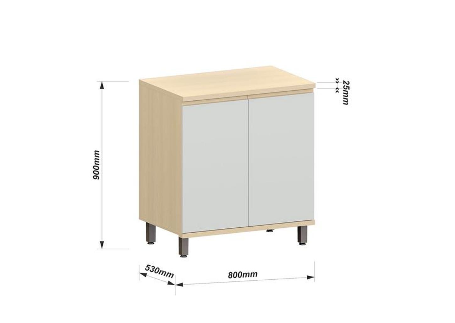 Balcão de Cozinha Luciane MDF 2 Portas Aura Athenas