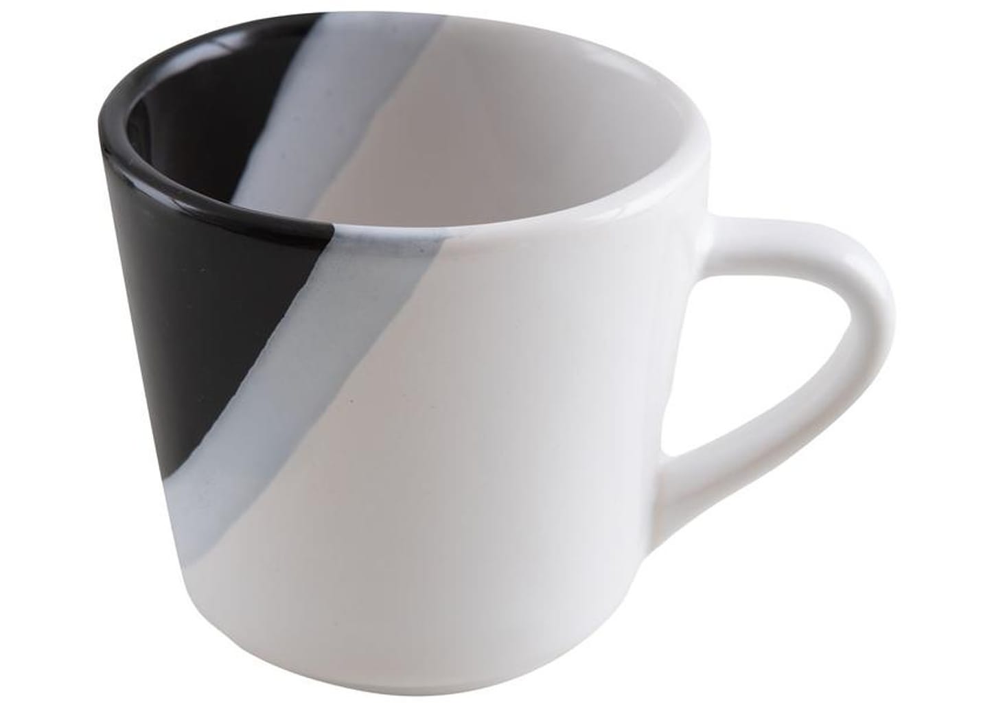 Aparelho de Jantar e Chá 20 Peças Cerâmica Brasilia Redondo Branco e Preto Atual