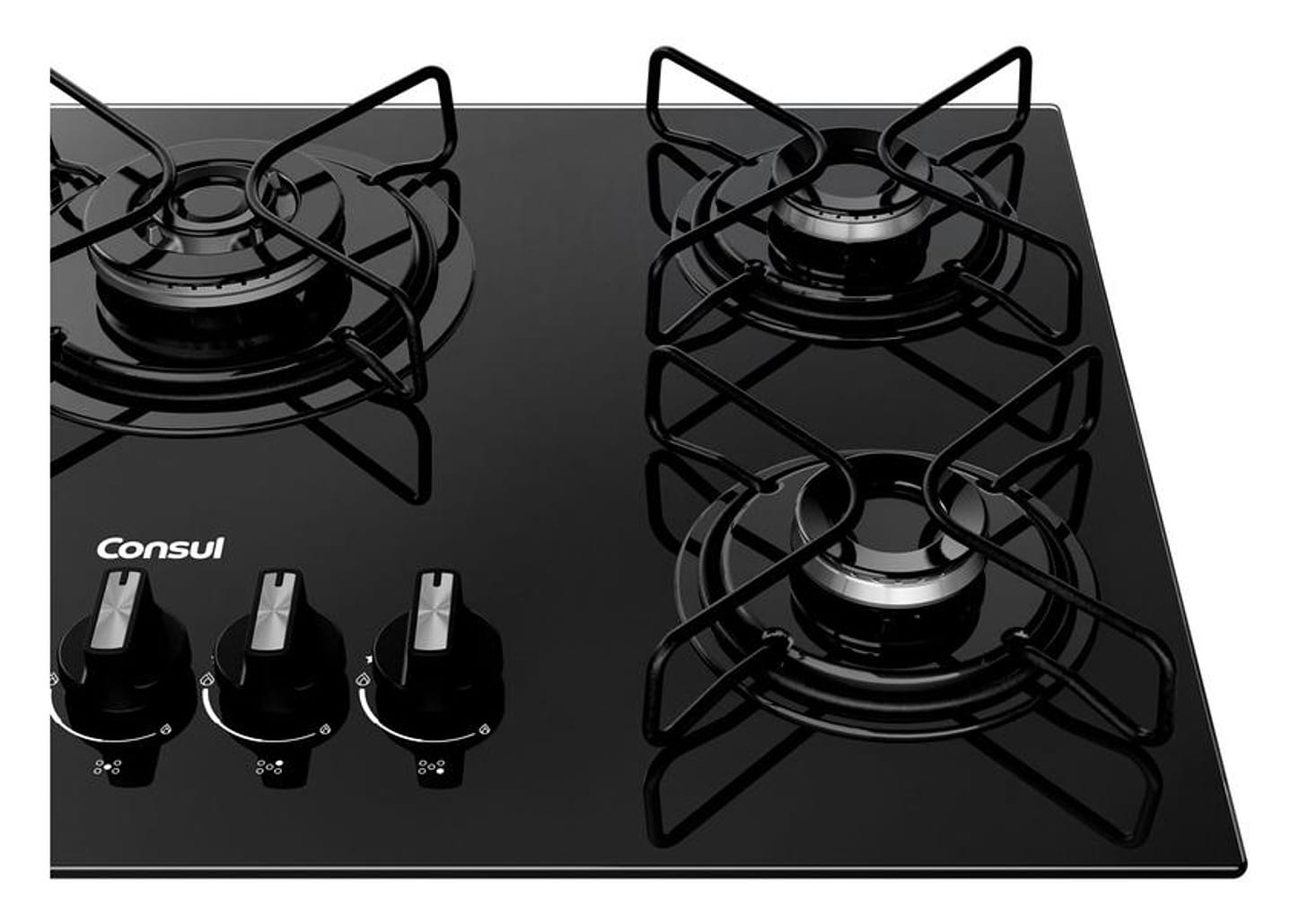 Cooktop 5 Bocas a Gás GLP Consul Preto CDS75AE
