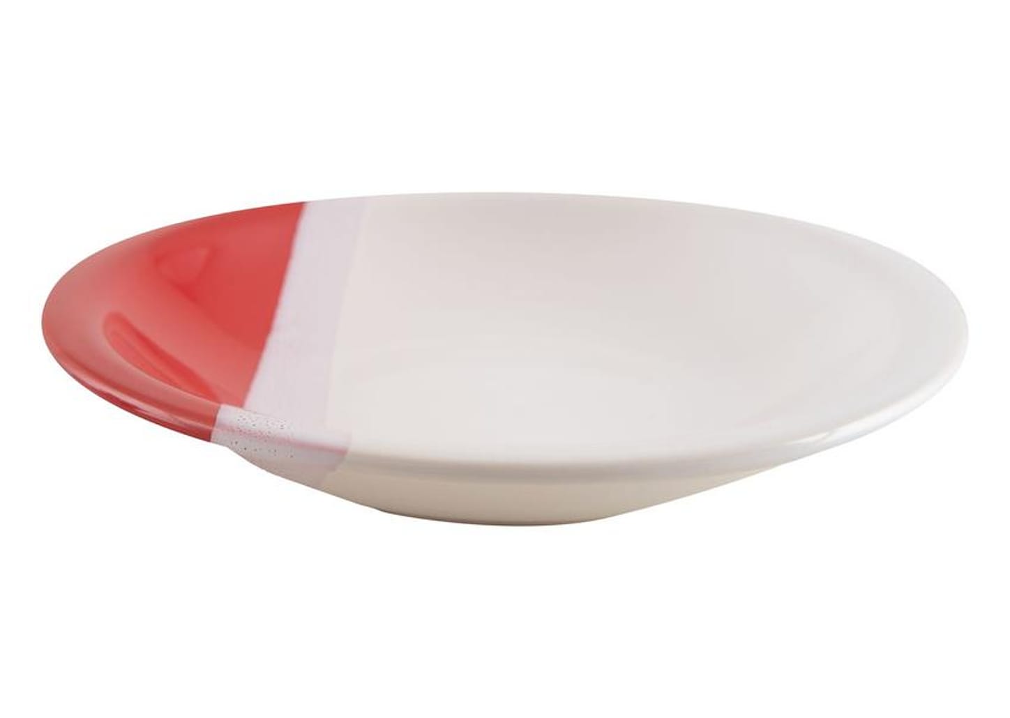 Aparelho de Jantar e Chá 20 Peças Cerâmica Brasilia Redondo Branco e Vermelho Atual