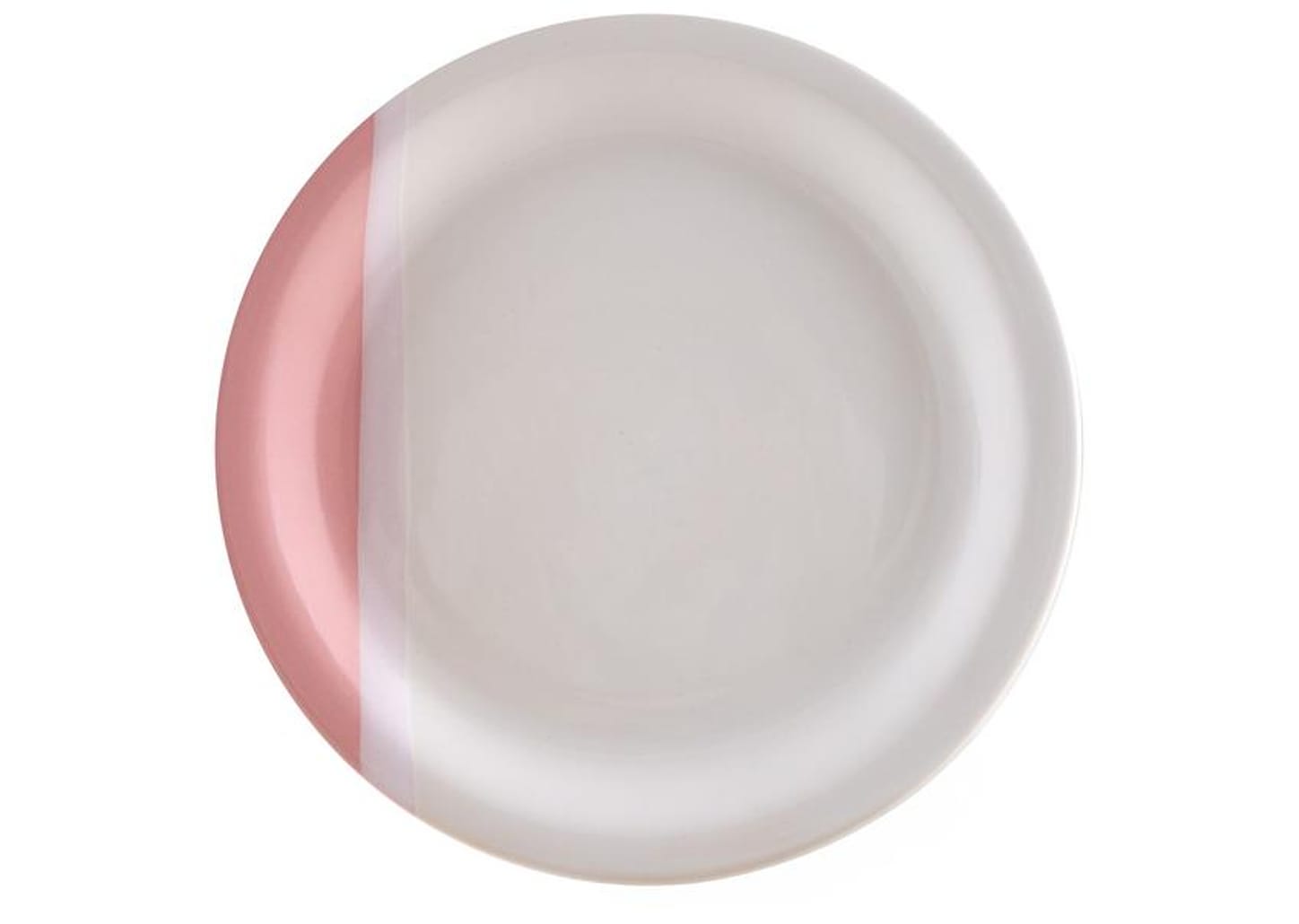 Aparelho de Jantar e Chá 20 Peças Cerâmica Brasilia Redondo Branco e Rosa Atual