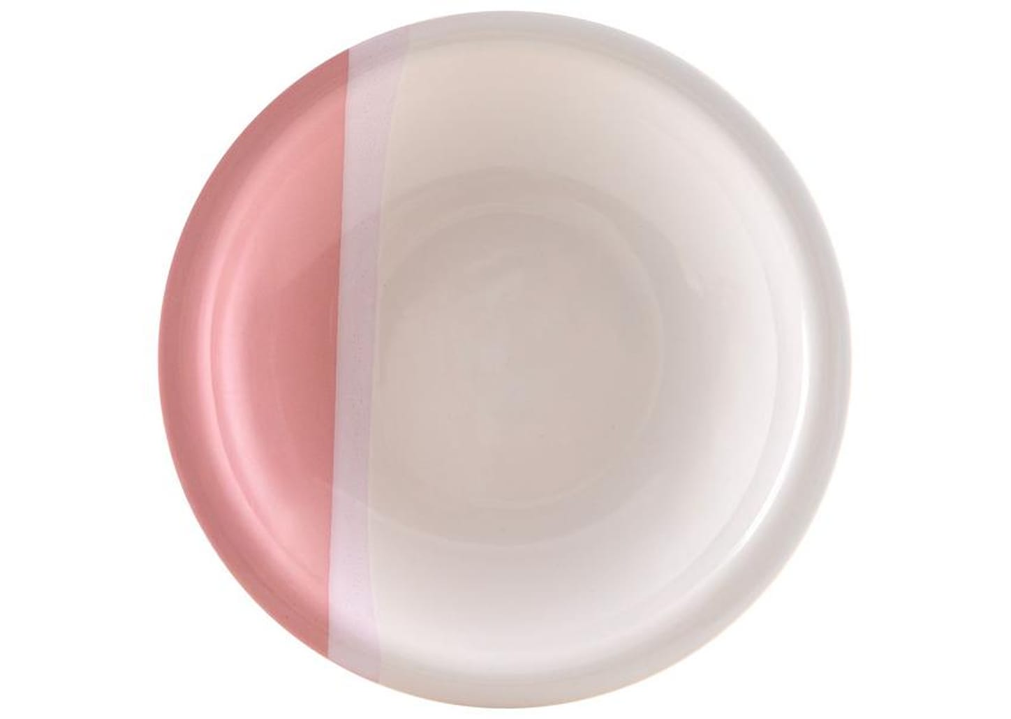 Aparelho de Jantar e Chá 20 Peças Cerâmica Brasilia Redondo Branco e Rosa Atual