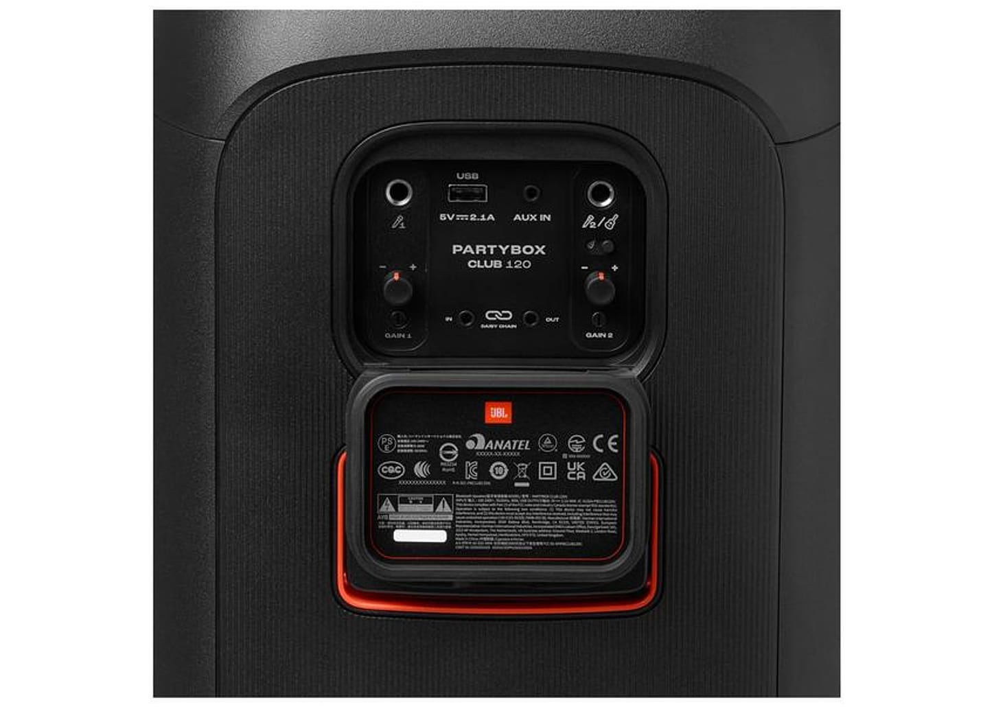 Caixa de Som JBL PartyBox Club 120 Bluetooth Amplificada Portátil 160W USB