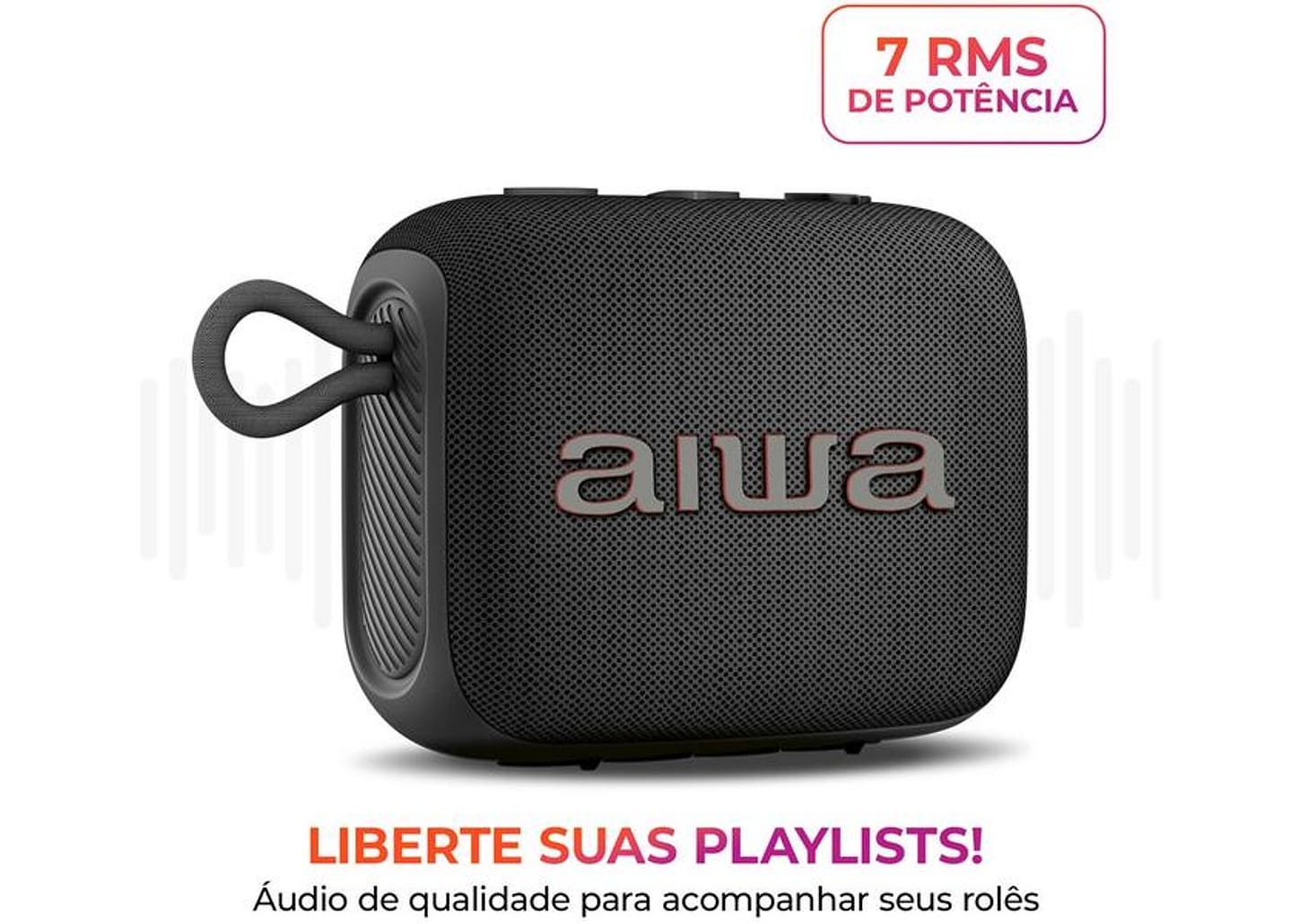 Caixa de Som Aiwa AWS-SP-07-B Bluetooth Portátil 7W USB